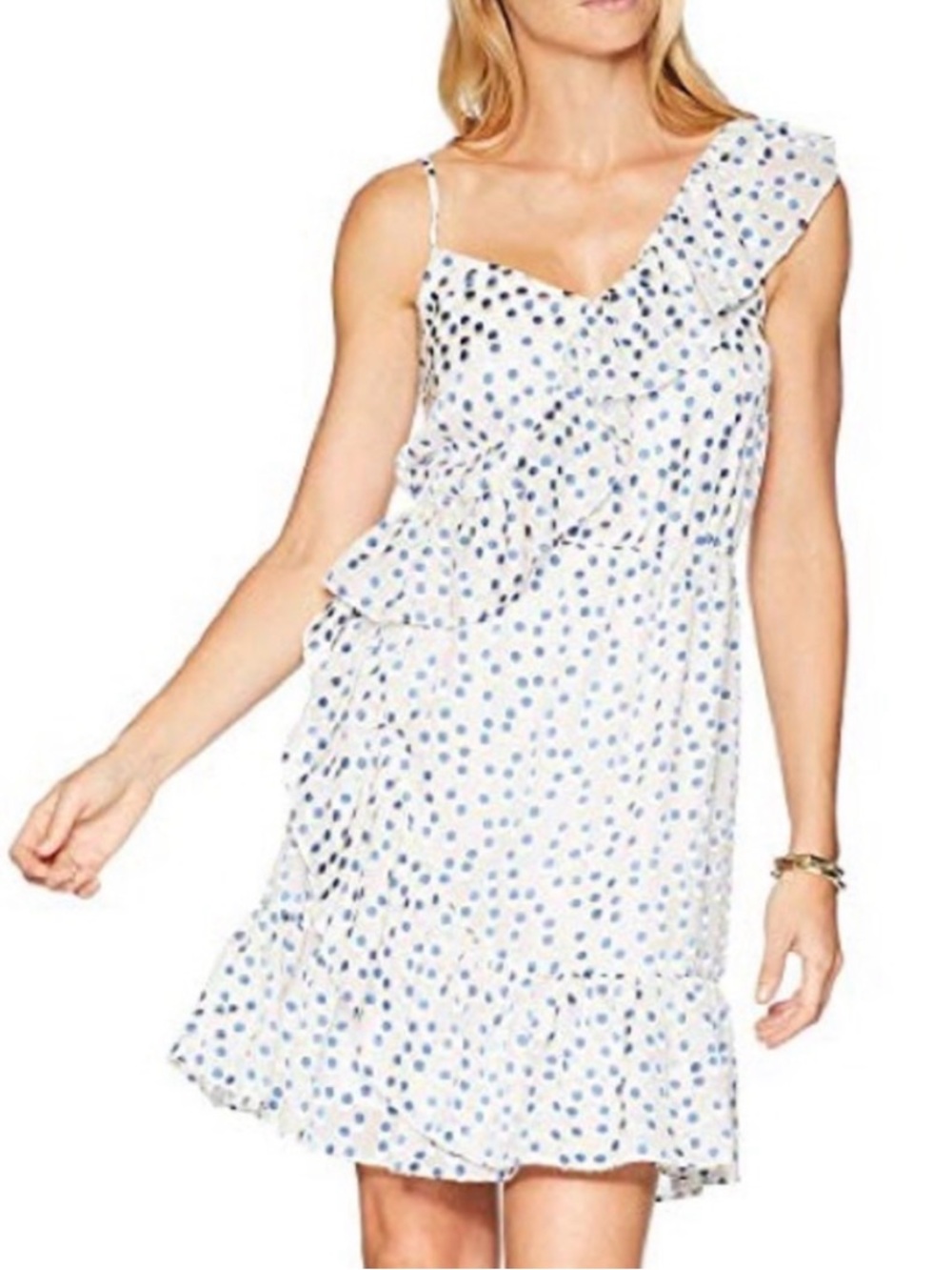 Lilly Pulitzer Madelina Shift Dress Bennett Blue Polka Dot $198 Retail XS